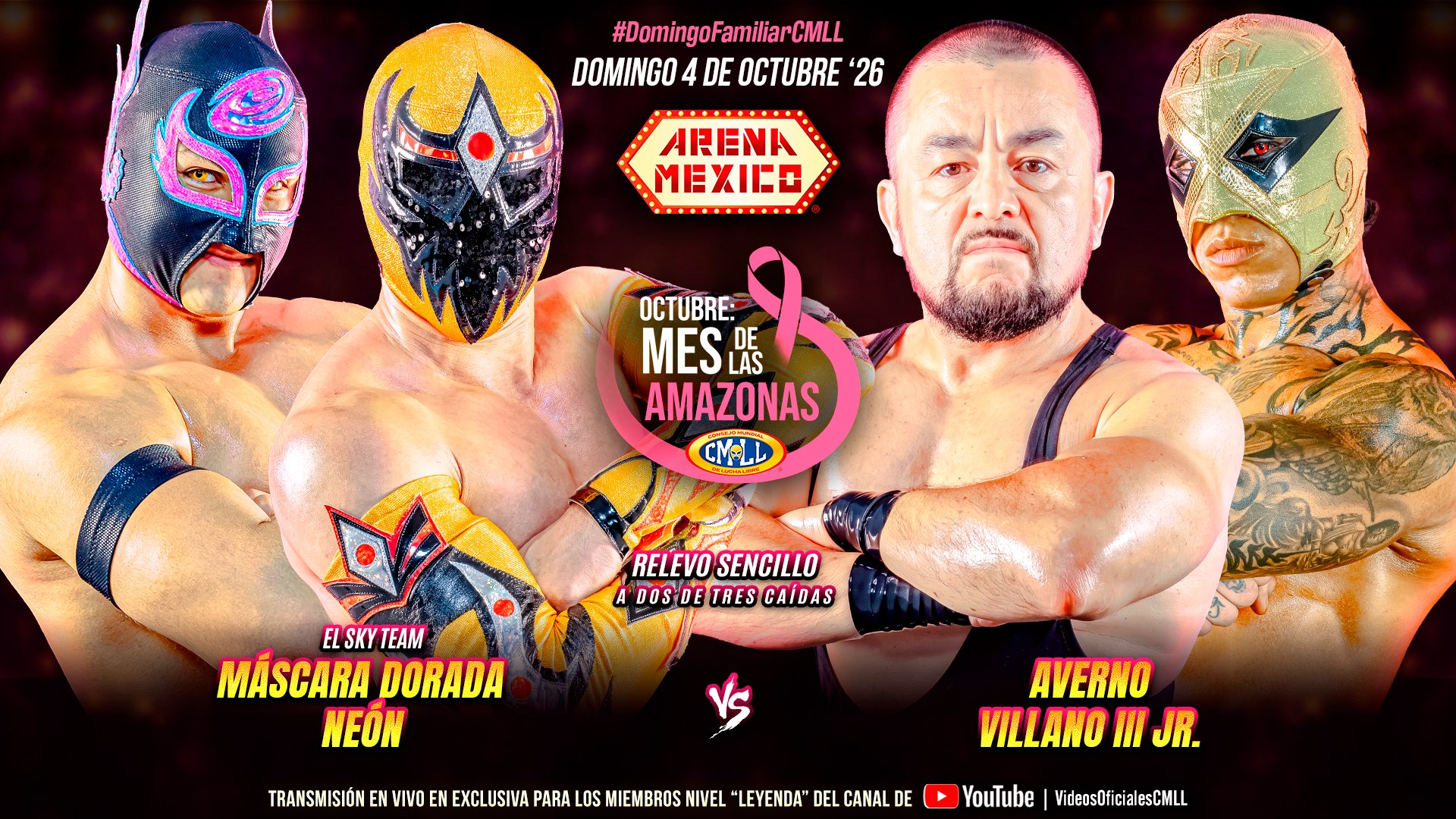 CMLL Domingo Familiar Results (10/4/2026)