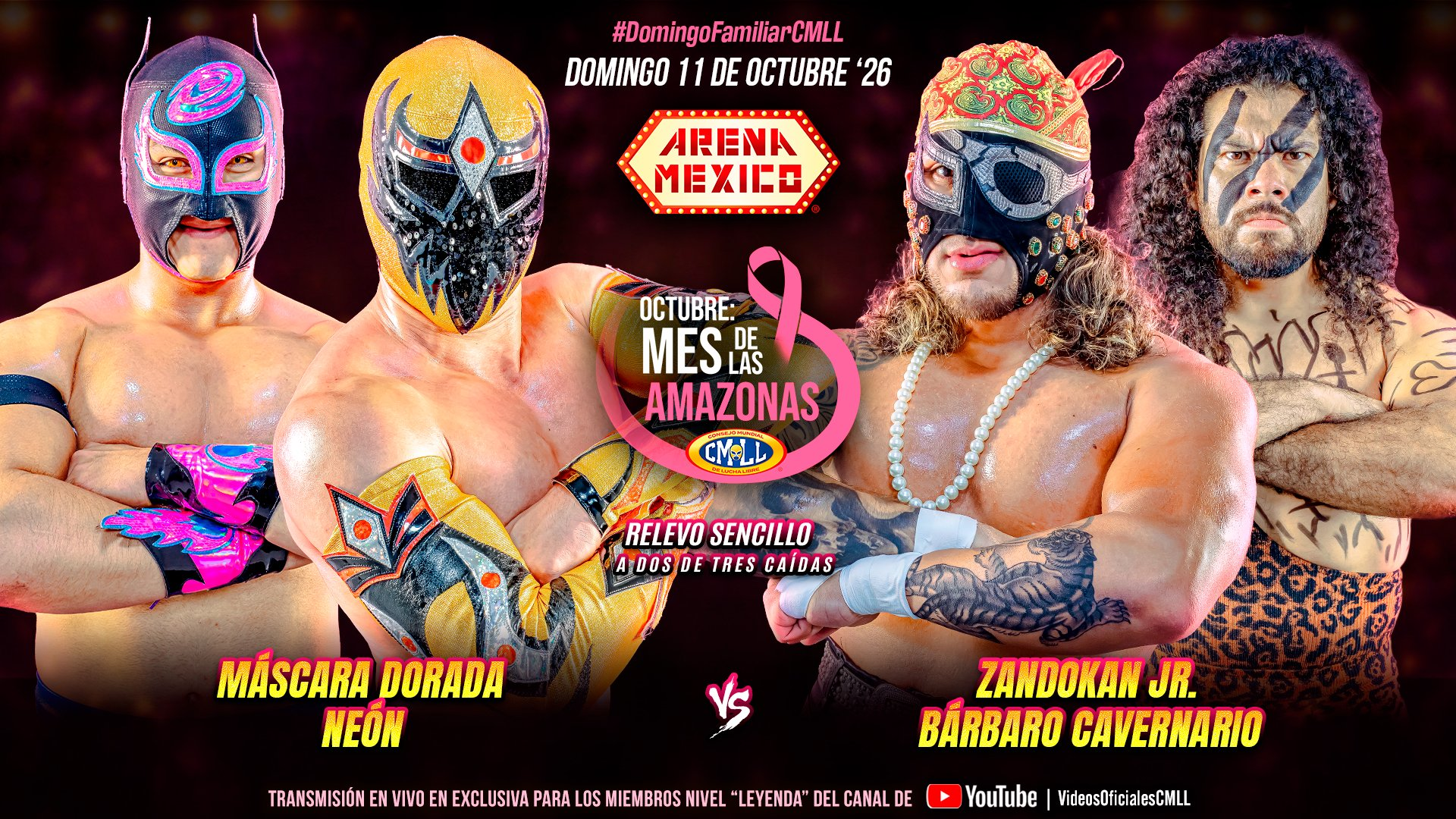 CMLL Domingo Familiar Results (10/11/2026)