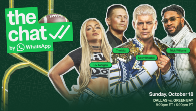 WhatsApp The Chat, Liv Morgan, The Miz, Cody Rhodes, Trick Williams