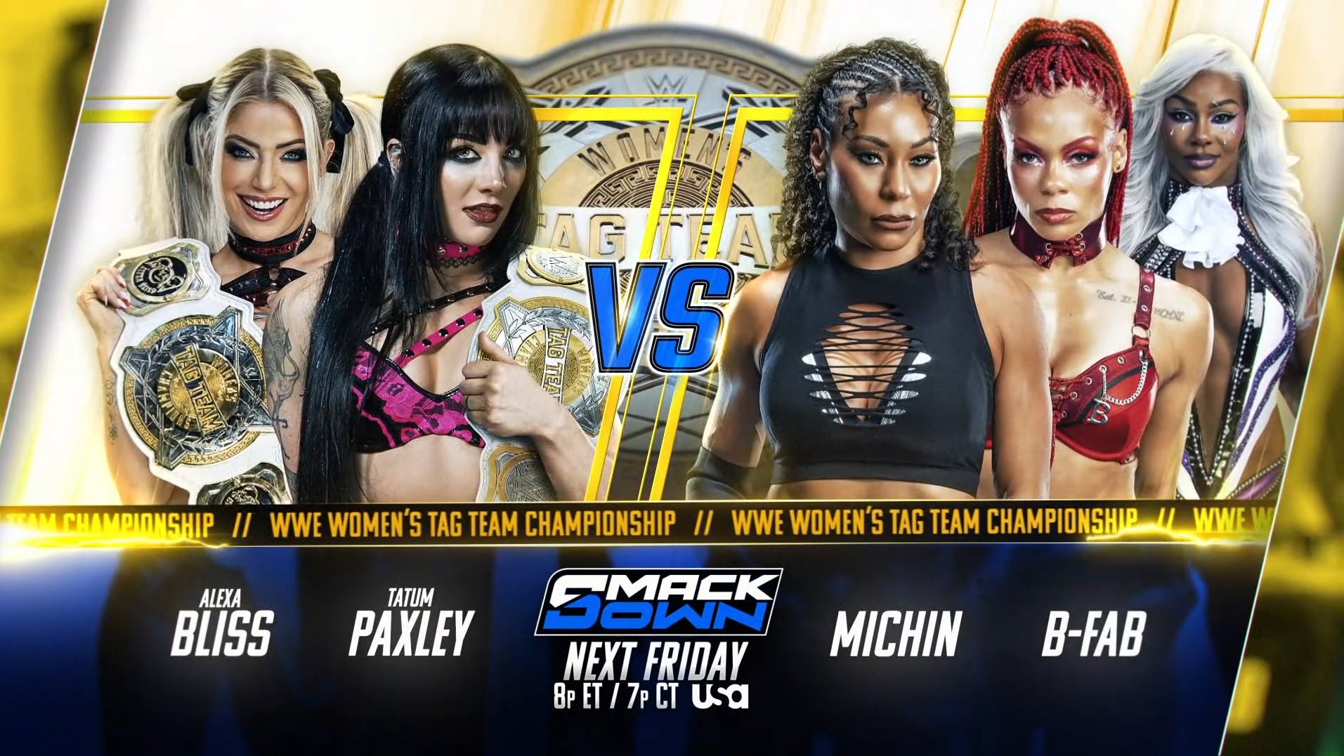 Alexa Bliss, Tatum Paxley vs. B-Fab, Michin, WWE SmackDown