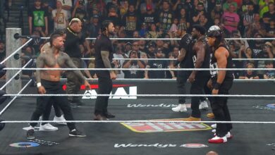 Solo Sikoa, Roman Reigns, Jimmy Uso, Jey Uso, Carmelo Hayes, Royce Keys, Lucien Price, Bloodline, 946